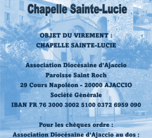 Souscription - Restauration Chapelle Sainte-Lucie  